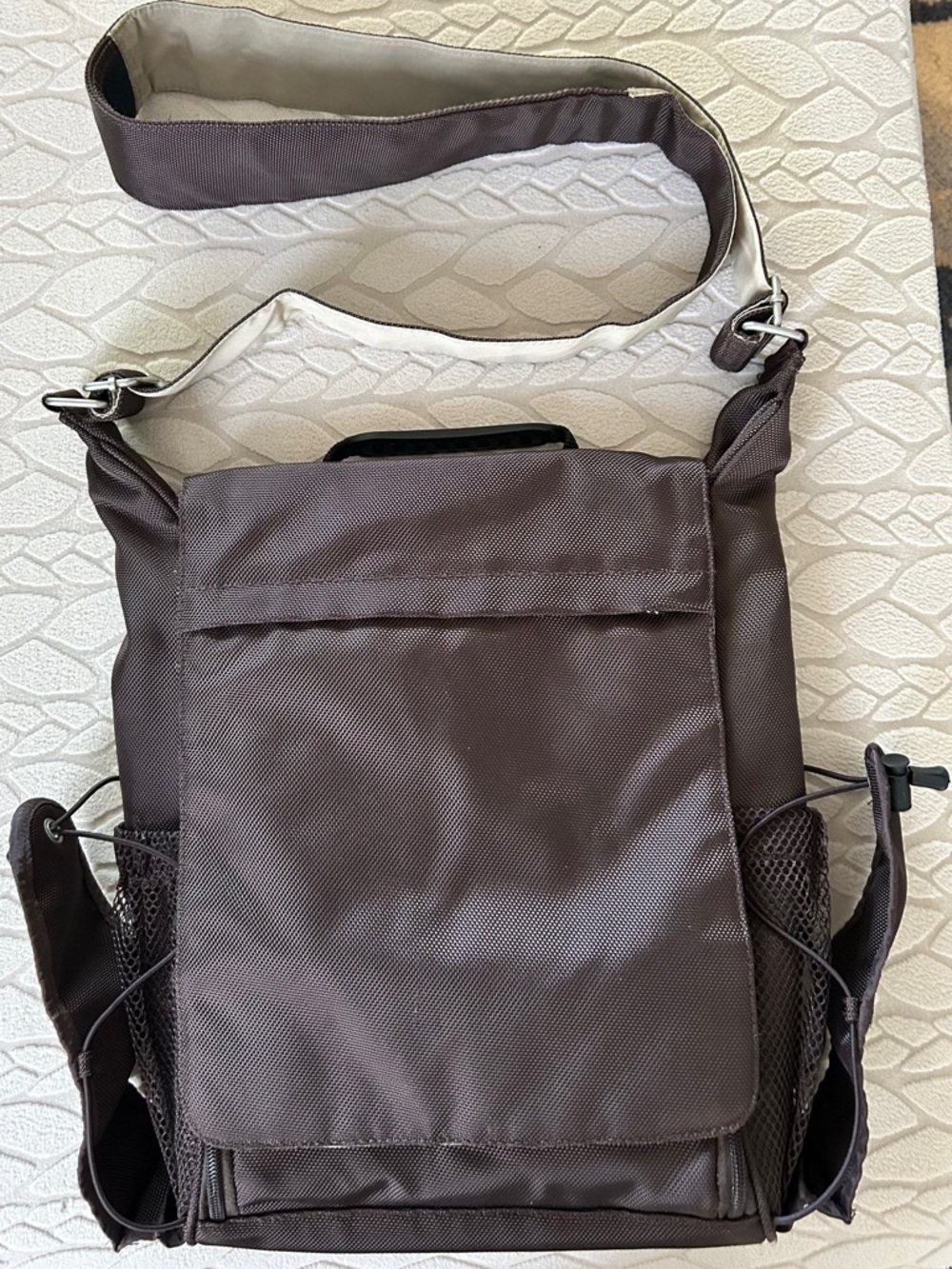 Pottery Barn Kids Brown Kids MessengerDiaper Bag with Changing Pad
